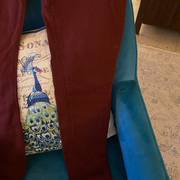 Burgundy Hudson Jeans - Picture 4 of 6